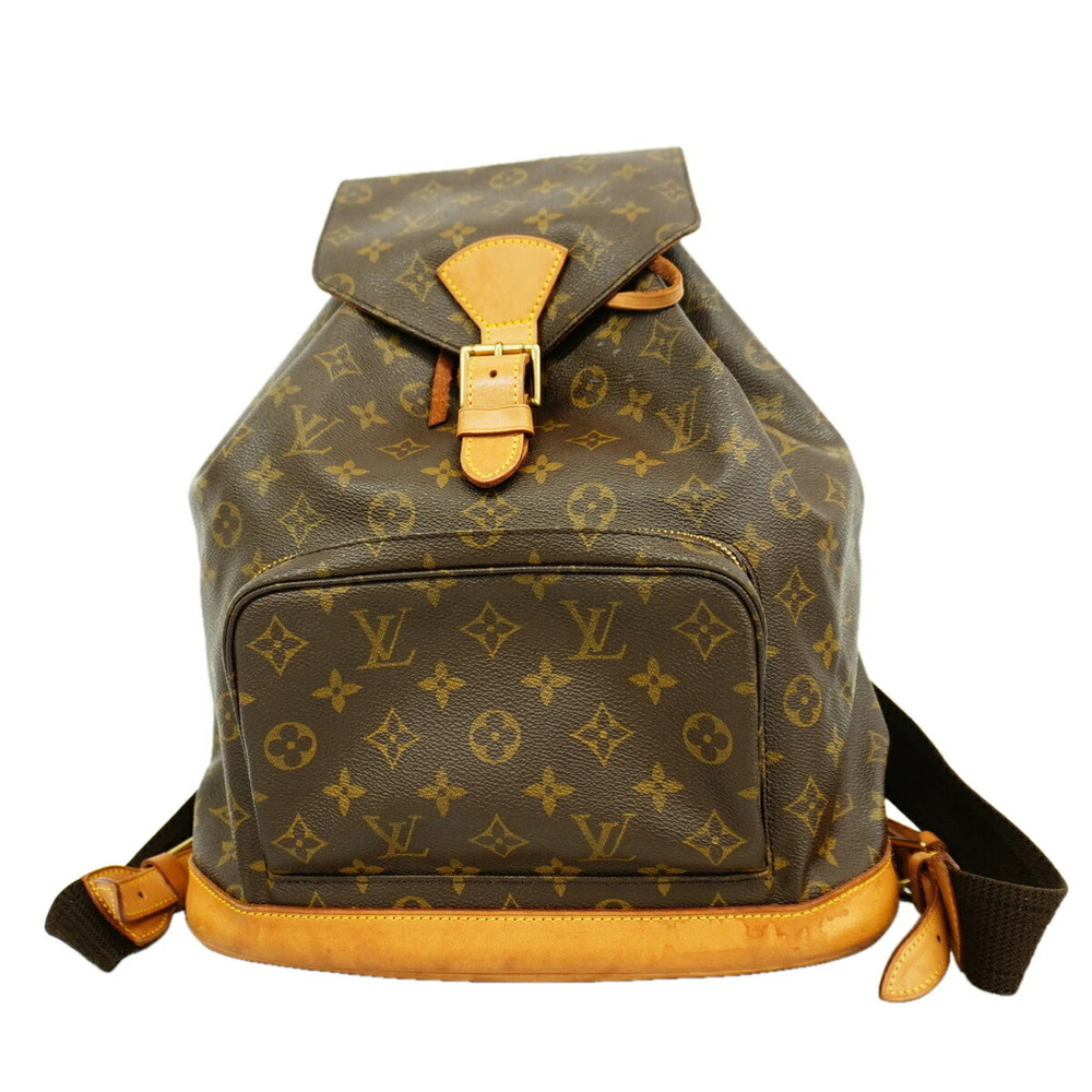 Louis Vuitton Monogram Montsouris GM Bag/Backpack/Daypack M51135 Brown Women's
